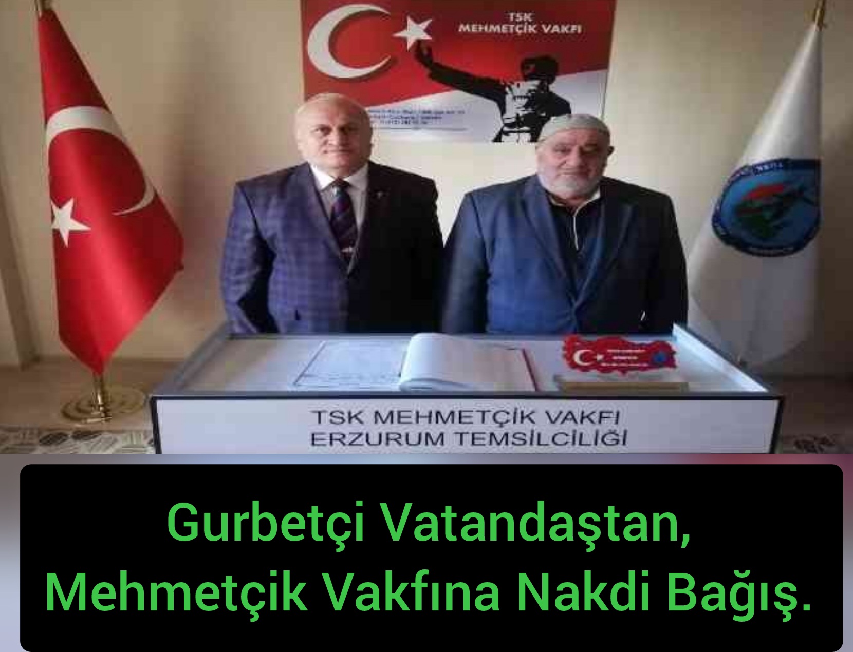 Gurbetçi Vatandaştan, Mehmetçik Vakfına Nakdi Bağış.