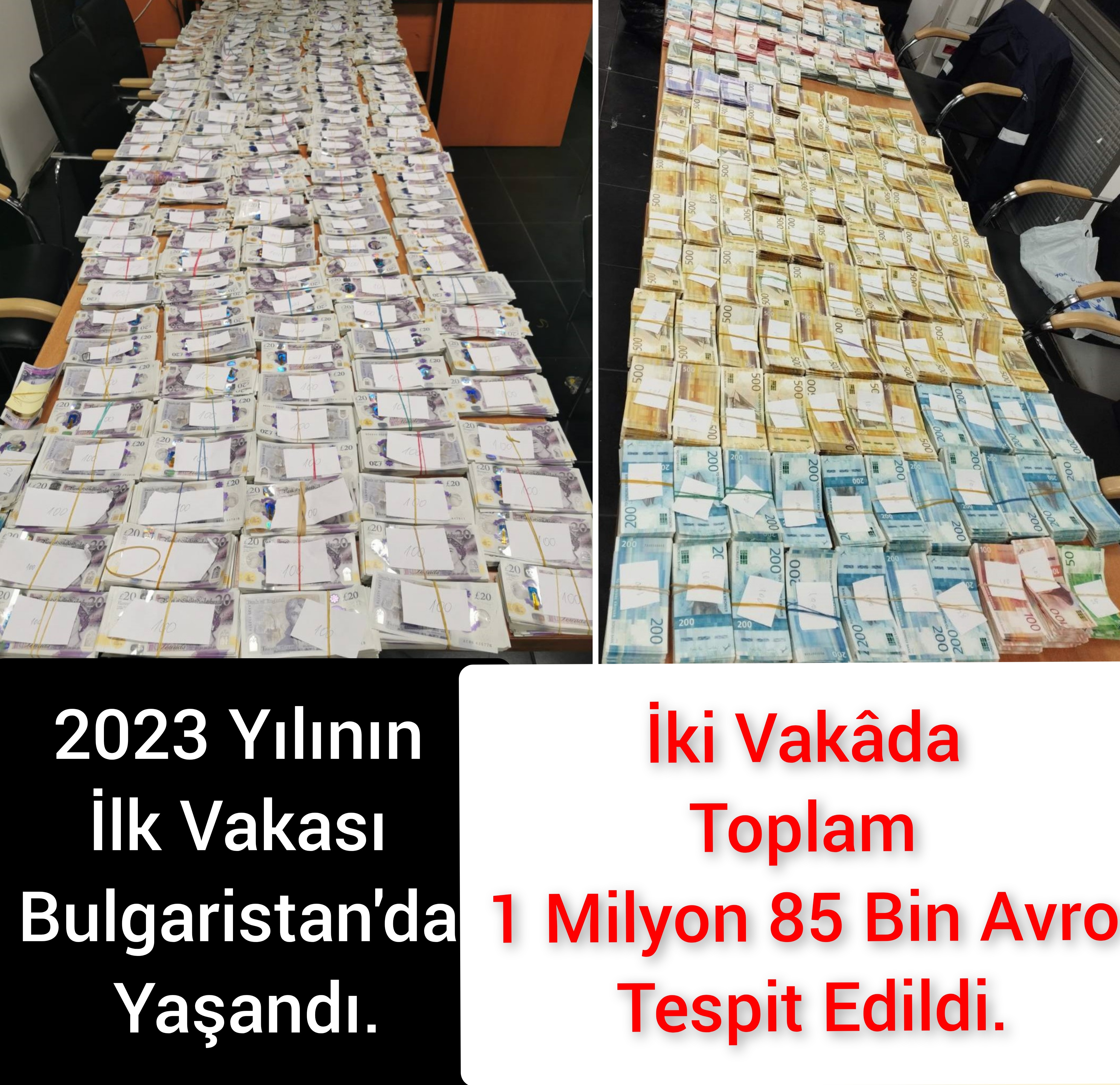 2023 Yılının İlk Vakâsı Bulgaristan’da Gerçekleşti. Toplam 1 Milyon 85 Bin Avro. 