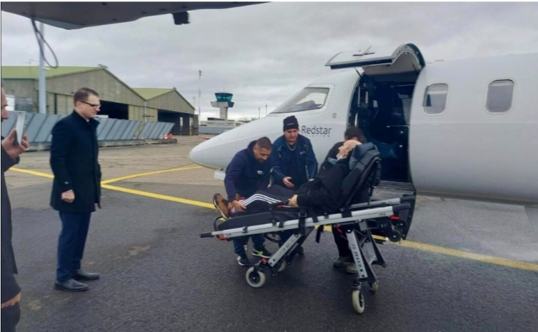 Gurbetçi Vatandaş Ambulans Uçakla Türkiye’ye Götürüldü.