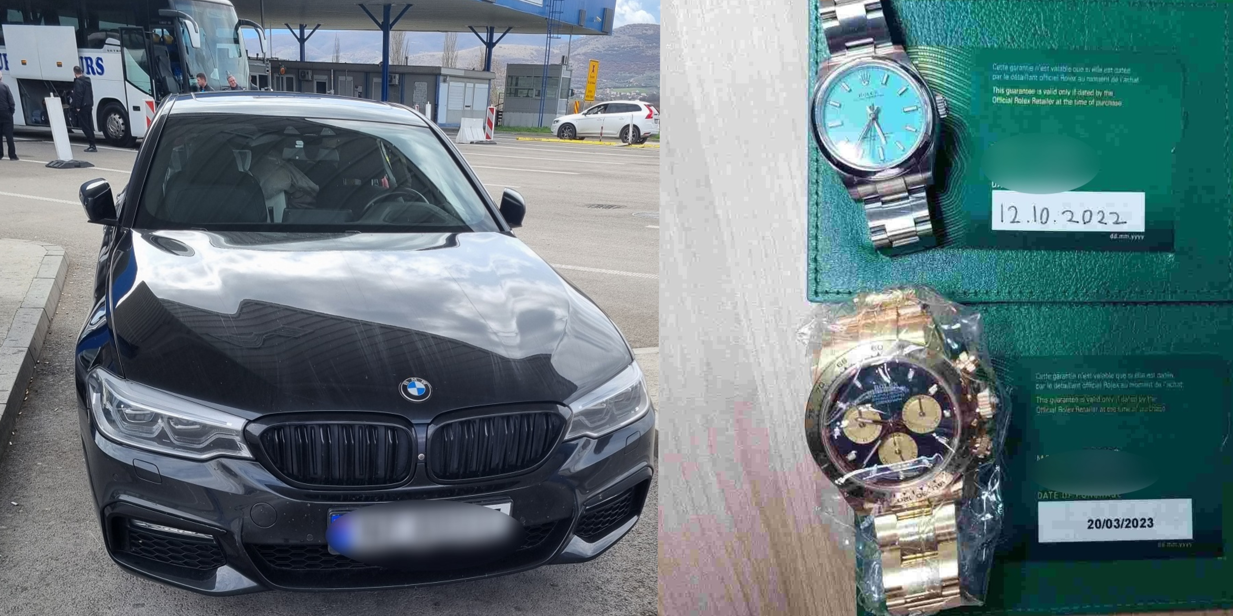 Sırbistan’da lüks saatlerle birlikte bir BMW’ye el konuldu