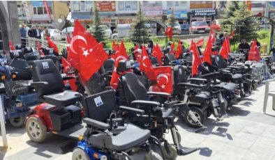 Gurbetçilerden, engelli vatandaşlarımıza 10 milyon lira değerinde yardım yapıldı.