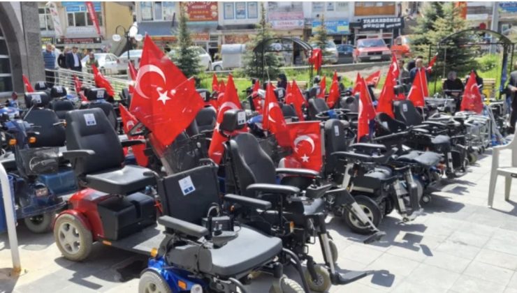 Gurbetçilerden, engelli vatandaşlarımıza 10 milyon lira değerinde yardım yapıldı.