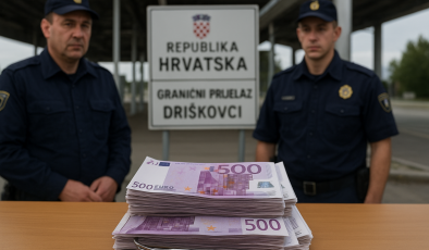 Hırvatistan Sınır Kapısı’nda Bir Araç İçerisinde 702.000 Avro Nakit Para Ele Geçirildi.