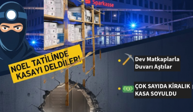 Gelsenkirchen’de Film Gibi Soygun: Noel Tatilinin Sessizliğinden Faydalandılar Kasayı Deldiler