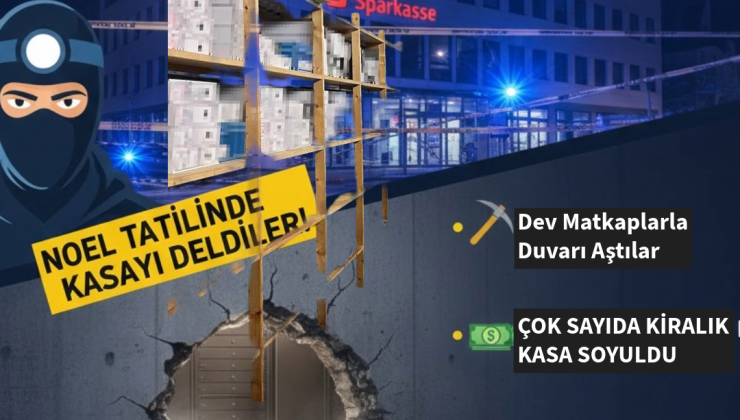 Gelsenkirchen’de Film Gibi Soygun: Noel Tatilinin Sessizliğinden Faydalandılar Kasayı Deldiler