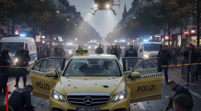 Düsseldorf’da Taksiye Kurşun Yağmuru!