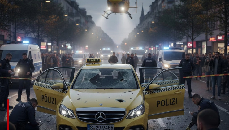 Düsseldorf’da Taksiye Kurşun Yağmuru!