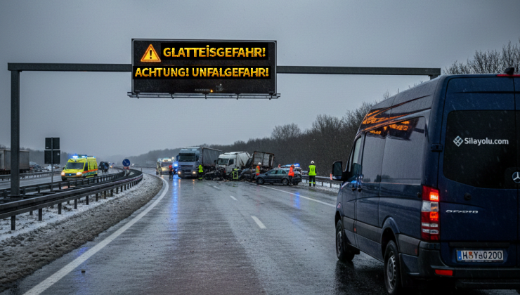 Almanya’da tehlikeli buzlanma: Yollarda buzlanma uyarısı devam ediyor!