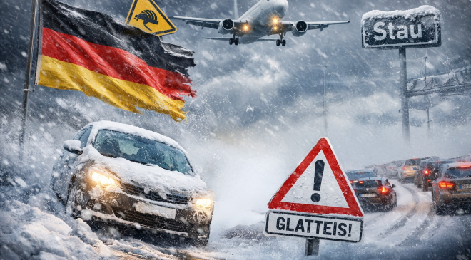 Almanya Yeni Yıla Sert Kışla Girdi: Fırtına, Kar ve Buz Hayatı Felç Etti