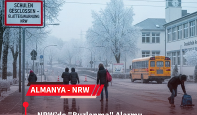 NRW’de “Buzlanma” Alarmı: Pazartesi Günü Okullar Uzaktan Eğitime Geçiyor