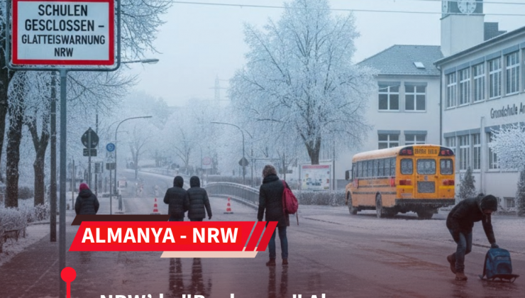 NRW’de “Buzlanma” Alarmı: Pazartesi Günü Okullar Uzaktan Eğitime Geçiyor
