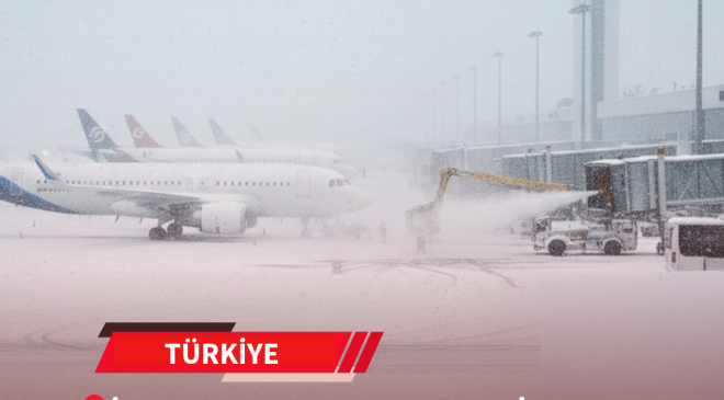 İSTANBUL’DA KAR ALARMI: SABİHA GÖKÇEN’DE UÇUŞLARIN % 15’İ İPTAL!