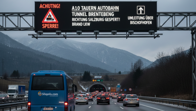 Avusturya A10 Otobanı: Brentenberg Tüneli’nde Yangın nedeniyle Tünel  Süresiz Kapandı