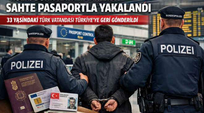 Köln/Bonn Havalimanı’nda Bir Türk Vatandaşının Sahte Pasaportla Ülkeye Giriş Girişimi Engellendi.