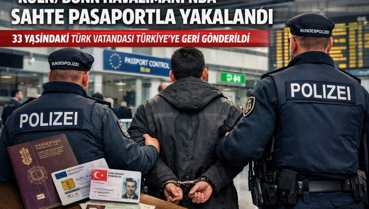 Köln/Bonn Havalimanı’nda Bir Türk Vatandaşının Sahte Pasaportla Ülkeye Giriş Girişimi Engellendi.