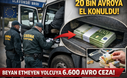 Sınır Kapısında Beraberindeki 20 Bin Avroyu Beyan Etmeyen Yolcuya 6 Bin 600 Avro Ceza Kesildi.