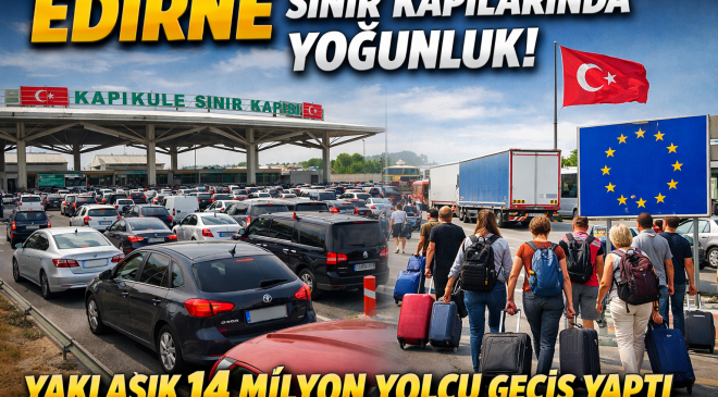 Edirne Sınır Kapılarında 2025’te Rekor Yoğunluk: Yaklaşık 14 Milyon Yolcu Geçiş Yaptı.