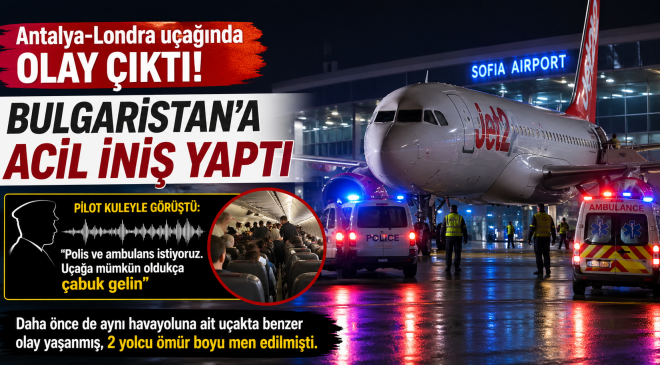 Antalya-Londra Seferi Yapan Uçak Sofya’ya Acil İniş Yaptı.