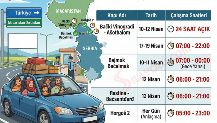 Sırbistan-Macaristan Sınır Kapılarında Açılış Saatleri Uzatıldı!