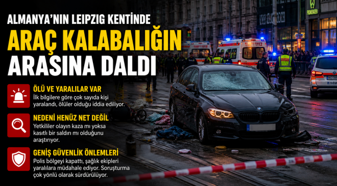 Almanya’da Bir Araç Kalabalığın Arasına Daldı. Ölü ve Yaralılar Var.