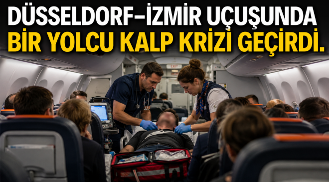Düseldorf-İzmir Uçuşunda Bir Yolcu Kalp Krizi Geçirdi.