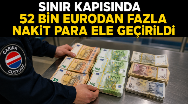 Sınır kapısında beraberindeki dövizi beyan etmeyen yolcuya 17 bin avro ceza kesildi.