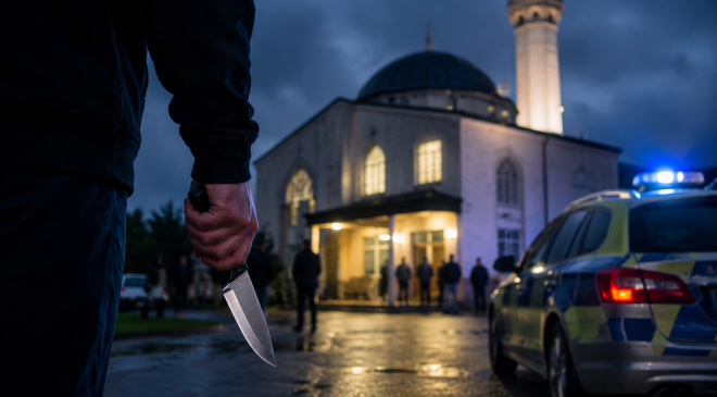 Camide Hocaya Bıçaklı Tehdit Girişimi…