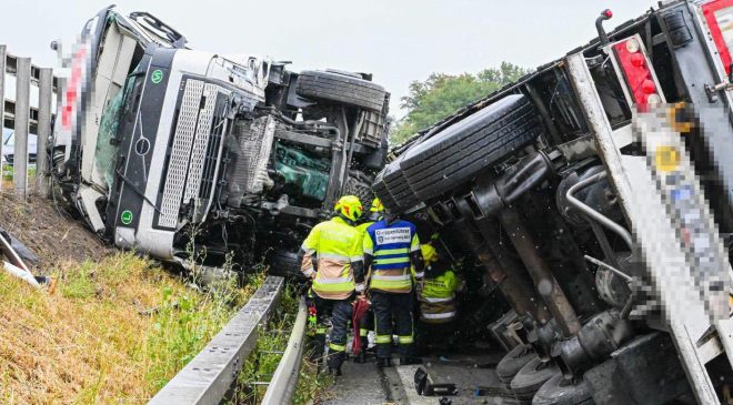 Türk TIR şoförü Sıla Yolu’nda kaza yaptı: A8’de 50 kilometrelik kuyruk oluştu