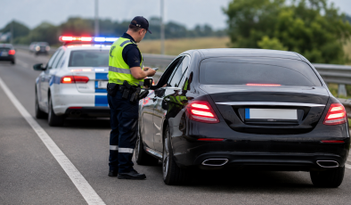 Sırbistan’da Trafik Kurallarını İhlal Eden Gurbetçi Sürücünün Aracı Bağlandı.