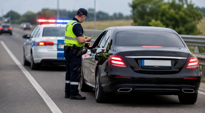 Sırbistan’da Trafik Kurallarını İhlal Eden Gurbetçi Sürücünün Aracı Bağlandı.
