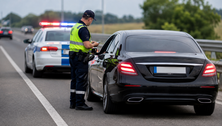 Sırbistan’da Trafik Kurallarını İhlal Eden Gurbetçi Sürücünün Aracı Bağlandı.