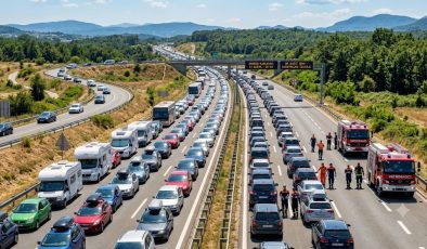 Hırvatistan Yolunda 25 Kilometrelik Trafik Kuyruğu