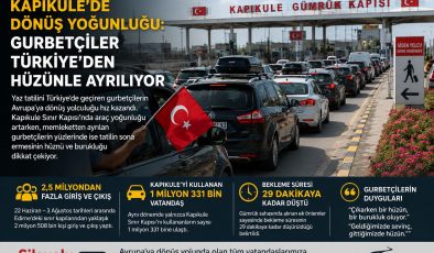 Kapıkule’de dönüş yoğunluğu başladı: Gurbetçiler memleketten hüzünle ayrılıyor