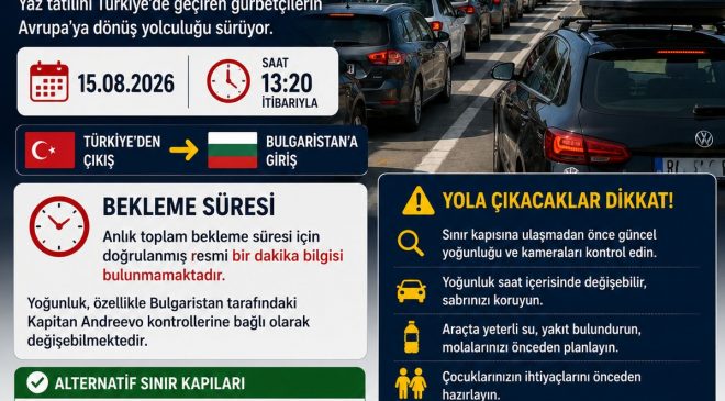 KAPIKULE’DE ÇIKIŞ YOĞUNLUĞU DEVAM EDİYOR