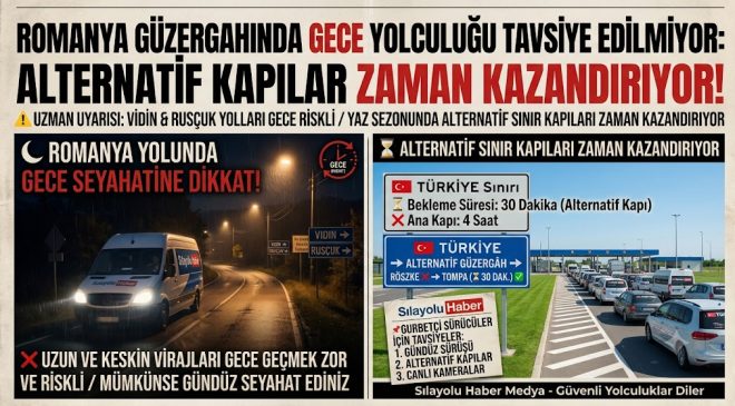 ROMANYA GÜZERGAHINDA GECE YOLCULUĞU TAVSİYE EDİLMİYOR: ALTERNATİF KAPILAR ZAMAN KAZANDIRIYOR!