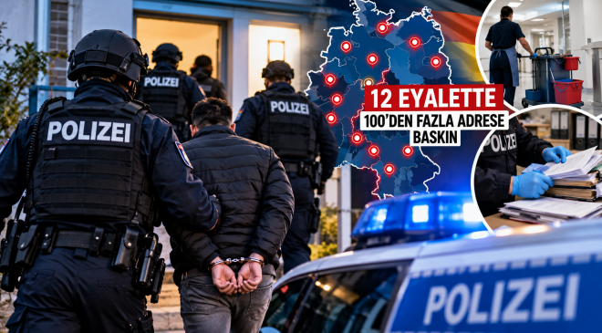 Almanya’da dev insan kaçakçılığı operasyonu: 12 eyalette 100’den fazla adrese baskın, 10 kişi gözaltında