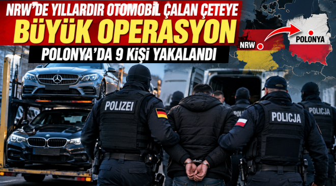 NRW’de yıllardır araba çalan bir çeteye karşı büyük operasyon: Polonya’da 9 kişi tutuklandı