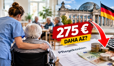 Almanya’da bakım maliyetleri konusu tartışılıyor: Aylık 275 euro indirim masada.