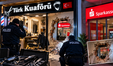 Almanya’da hırsızlar Sparkasse’ye ulaşamayınca Türk kuaför salonunu soydu.