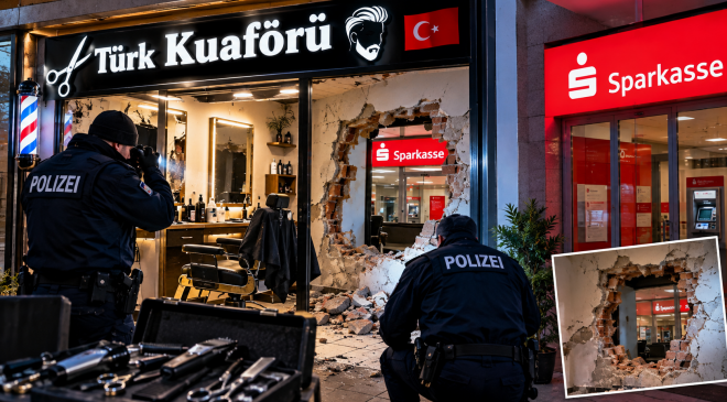 Almanya’da hırsızlar Sparkasse’ye ulaşamayınca Türk kuaför salonunu soydu.