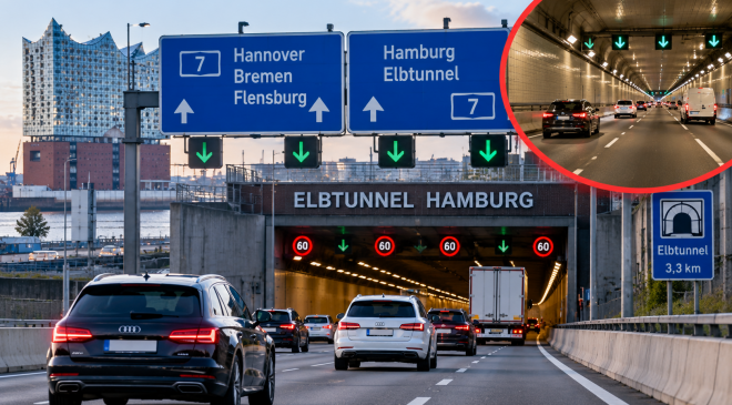Hamburg Elbtunnel yeniden açıldı: A7’de 55 saatlik kapanma sona erdi.
