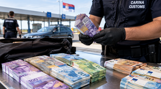 Sırbistan Horgos Sınır Kapısı’nda Bir Araçta 81 Bin 500 Avro Yakalandı. 71 Bin Avroya El Konuldu.