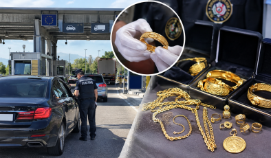 Gurbetçini ailenin aracında 600 gram altın takı tespit edildi