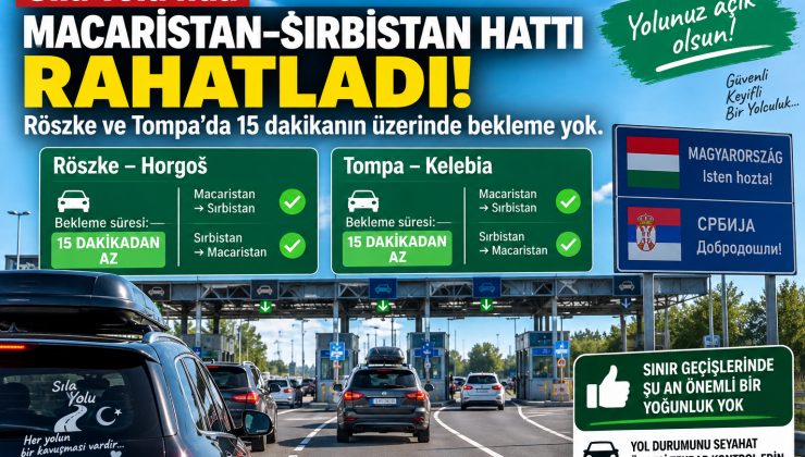 Sıla Yolu’nda Macaristan–Sırbistan hattı rahatladı: Röszke ve Tompa’da 15 dakikanın üzerinde bekleme yok