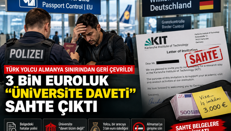 Türk yolcu Almanya sınırından geri çevrildi: 3 bin euroluk “üniversite daveti” sahte çıktı