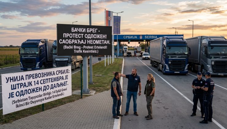 Sırbistan Sınır Kapılarındaki Büyük Eylem Ertelendi! Taşımacılar 14 Eylül Protestosunu Askıya Aldı