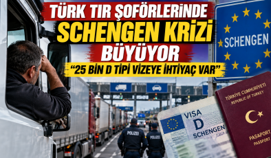 Türk Tırlarına 90 Günlük VİZE engeli: 25.000 sürücü AB’ye giremiyor.