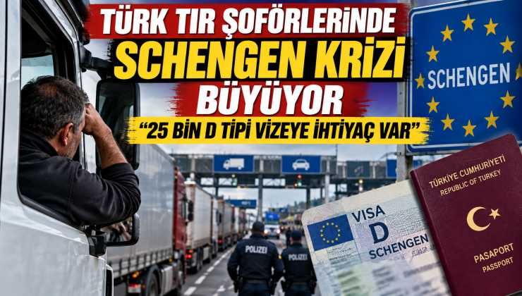 Türk Tırlarına 90 Günlük VİZE engeli: 25.000 sürücü AB’ye giremiyor.