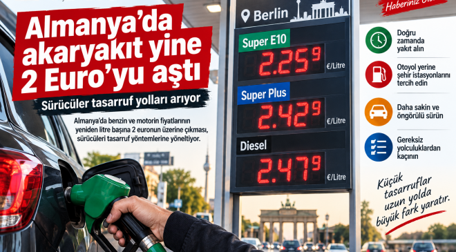 Almanya’da akaryakıt fiyatları zirvede: 50 litrelik depo yaklaşık 120 euro