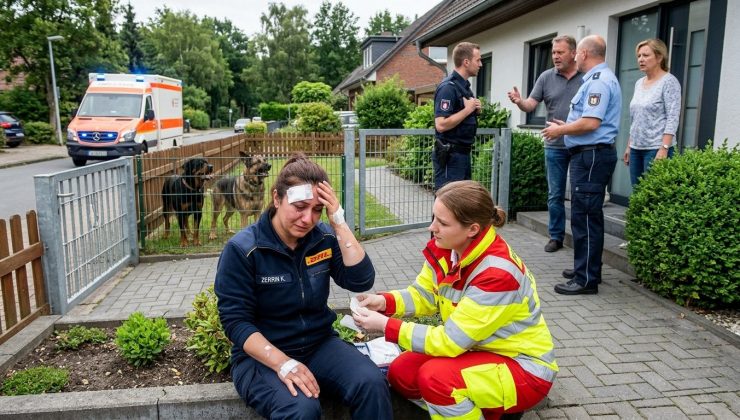 Paket teslimine giden gurbetçi kadın 2 köpek tarafından saldırıya uğradı.
